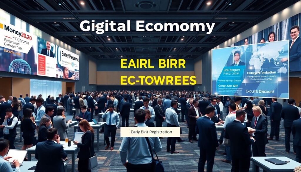 Глобальные выставки по финтеху и цифровой экономике - иллюстрация