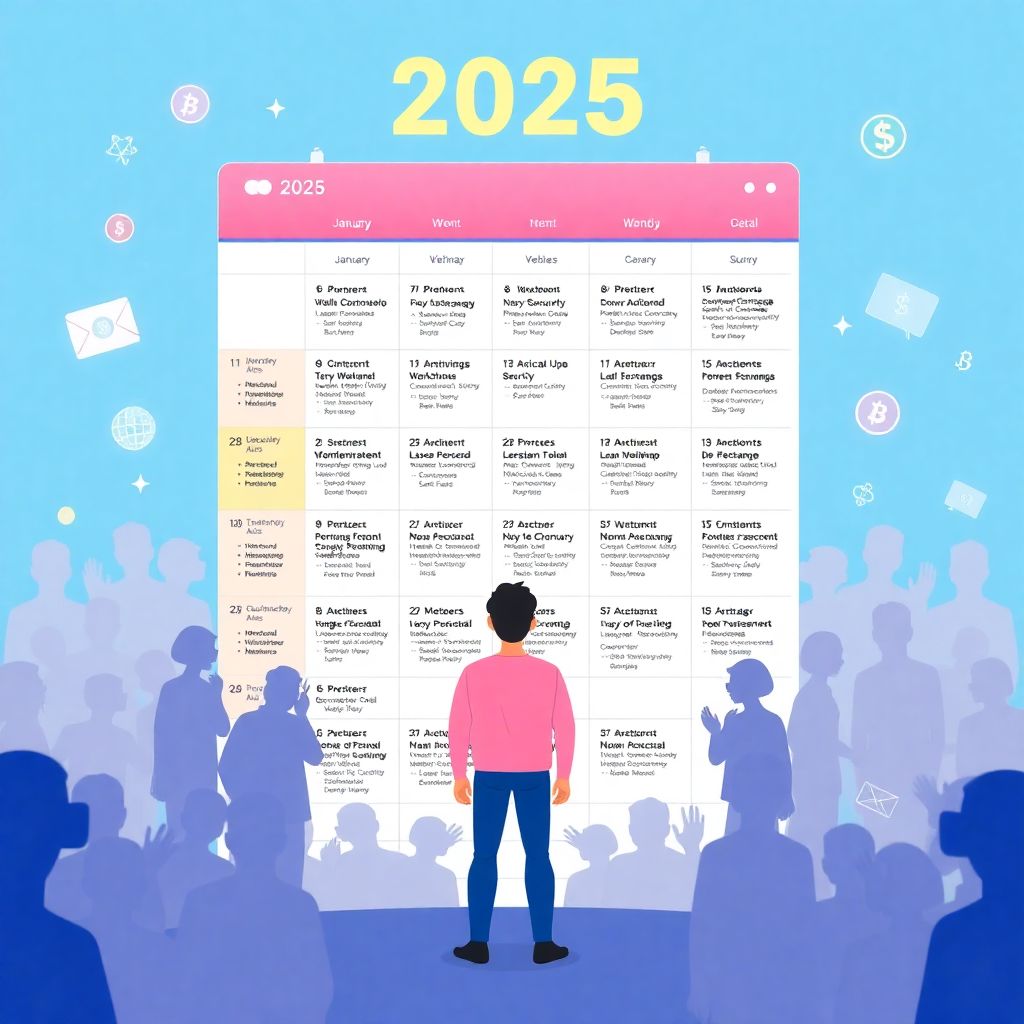 Календарь мероприятий по цифровым активам для начинающих инвесторов