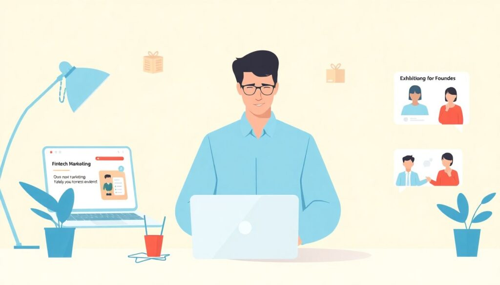 Лучшие места для экспонирования на финтех-ярмарках - иллюстрация