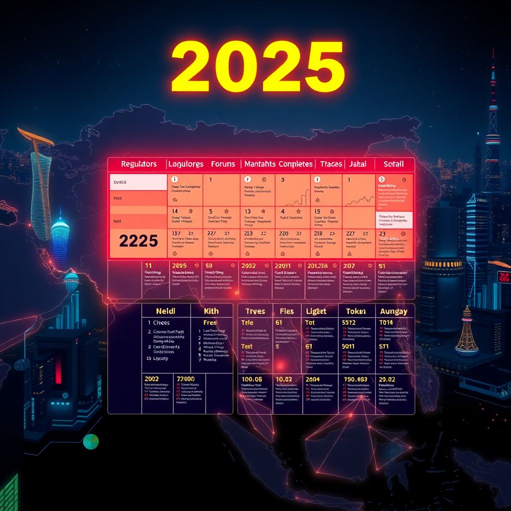 Календарь мероприятий по цифровым валютам и рынкам Азии на 2025 год