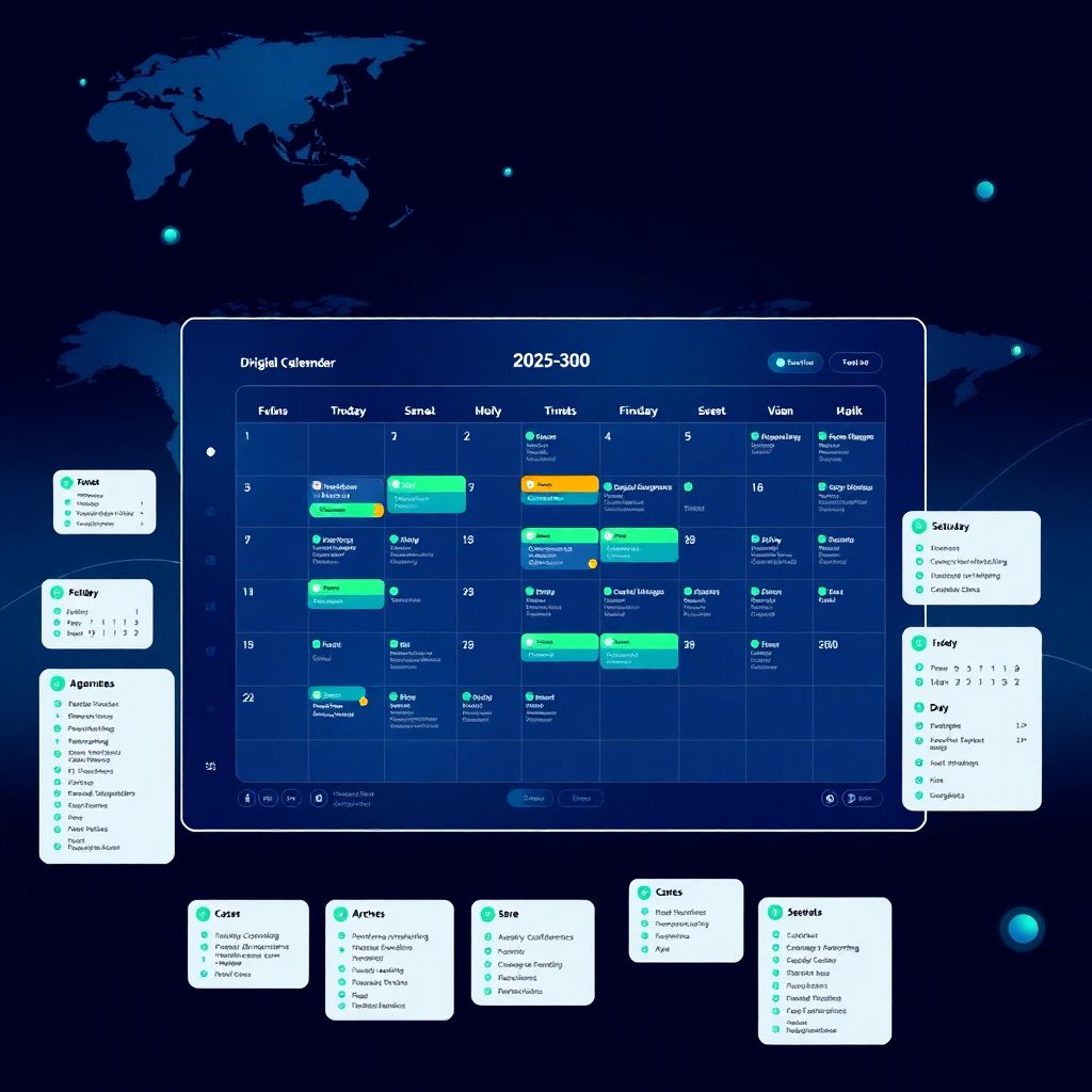 Календарь мероприятий по цифровой экономике и устойчивому развитию 2025