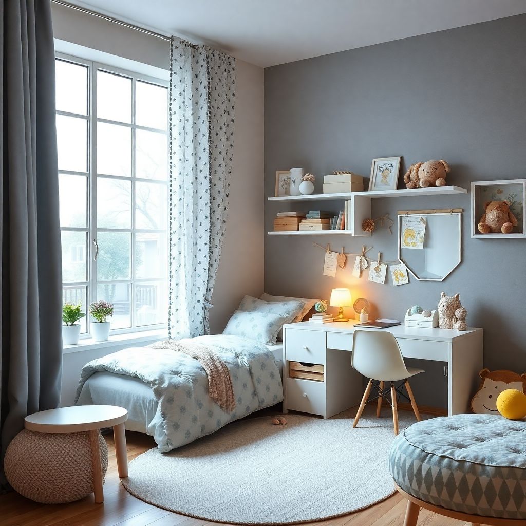 Детская вешалка для одежды в интерьере детской комнаты