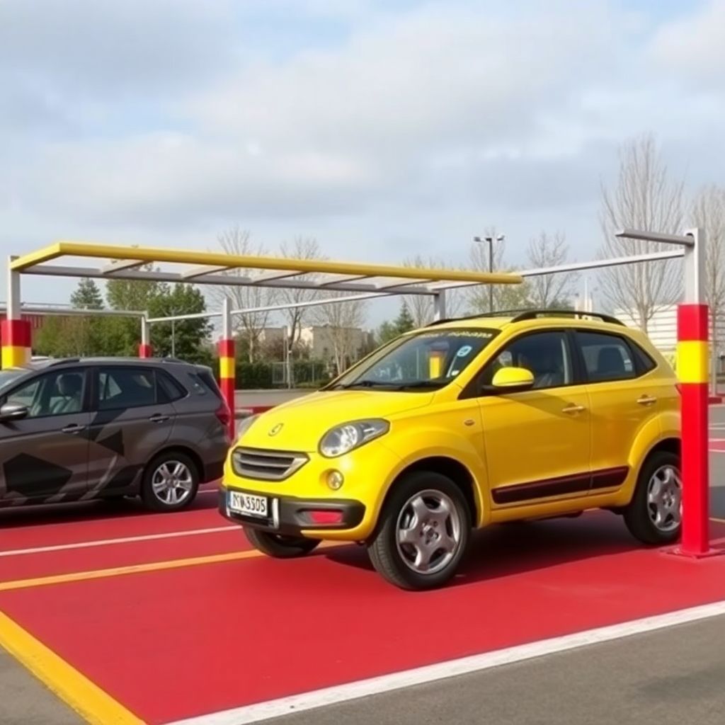 Металлический шкаф в паркинг для умного хранения автомобиля