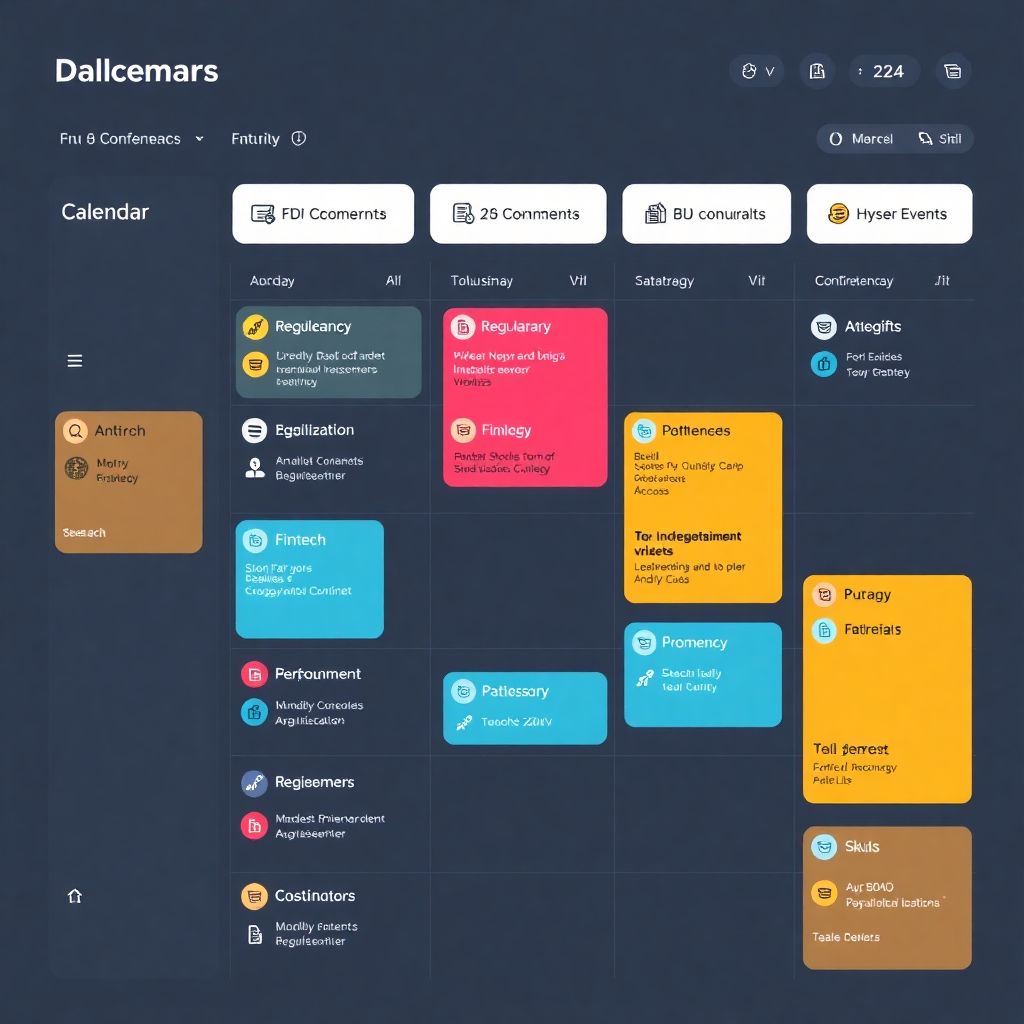 Календарь мероприятий по цифровой экономике и банковским регуляциям 2024